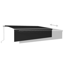 Auvent manuel rétractable avec store 6x3 m Anthracite