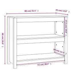 Bibliothèque 80x35x68 cm Bois de pin massif