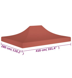 Toit de tente de réception 4x3 m Terre cuite 270 g/m²