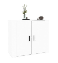 Buffet Blanc 80x33x70 cm Bois d'ingénierie