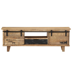 Meuble TV 120x30x40 cm Bois massif de manguier