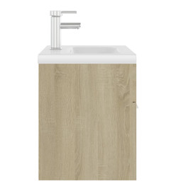 Armoire d'évier avec lavabo intégré Chêne sonoma Aggloméré