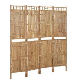 Cloison de séparation 4 panneaux Bambou 160x180 cm