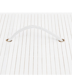 Panier à linge avec une seule section bambou blanc