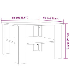 Table basse Sonoma gris 60x60x42 cm Bois d'ingénierie