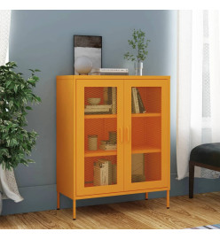 Armoire de rangement Jaune moutarde 80x35x101,5 cm Acier