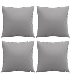 Coussins décoratifs 4 pcs gris 60x60 cm tissu