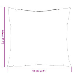Coussins décoratifs 4 pcs gris 60x60 cm tissu