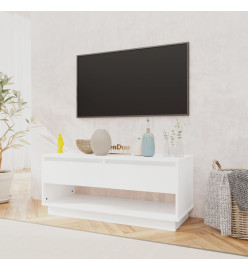 Meuble TV Blanc 102x41x44 cm Aggloméré