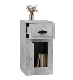 Armoire latérale avec tiroir gris béton 40x50x75 cm