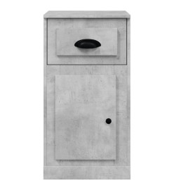 Armoire latérale avec tiroir gris béton 40x50x75 cm