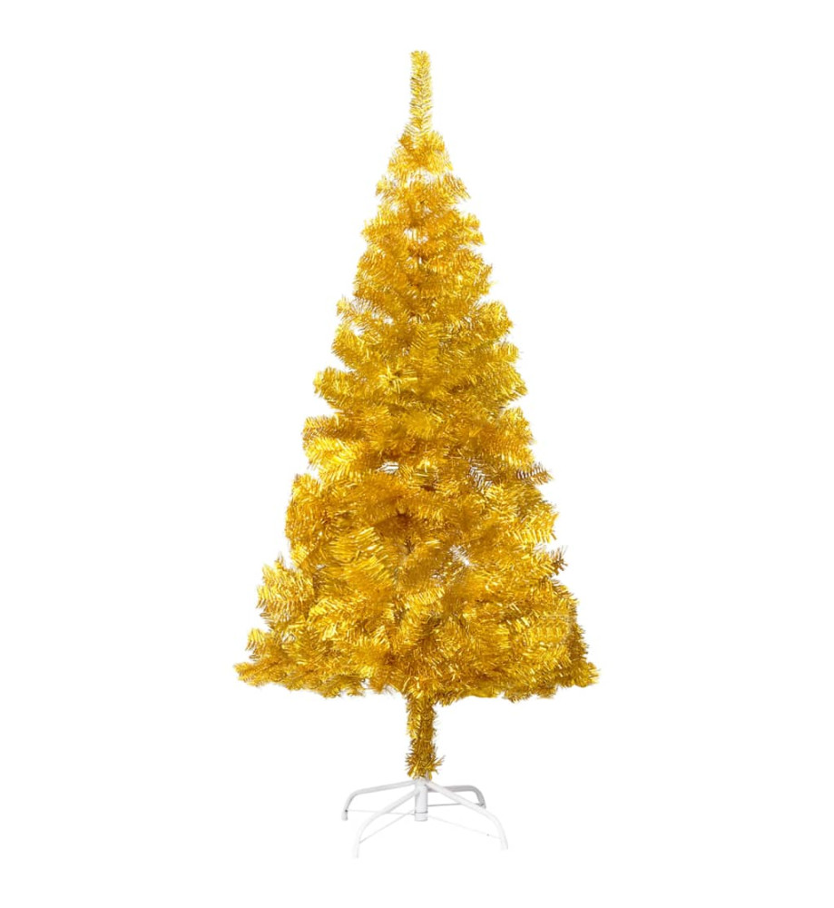 Sapin de Noël artificiel avec support Doré 120 cm PET