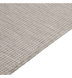 Tapis à tissage plat d'extérieur 80x250 cm Taupe