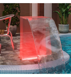 Fontaine de piscine avec LED RVB et ensemble connecteurs 51 cm