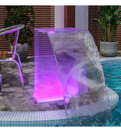 Fontaine de piscine avec LED RVB et ensemble connecteurs 51 cm