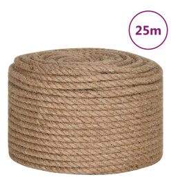 Corde de jute 25 m de long 10 mm d'épaisseur