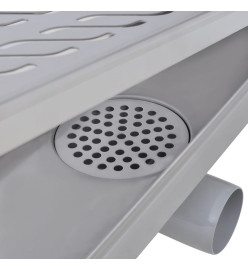 Drain de douche linéaire 630 x 140 mm Acier inoxydable