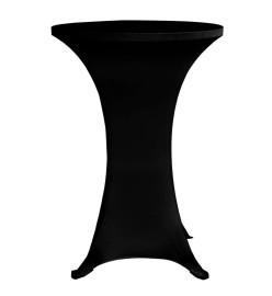 Housses élastiques de table Ø 60 cm Noir 4 pcs