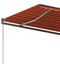 Auvent automatique sur pied 300x250 cm Orange/marron