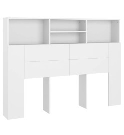 Armoire de tête de lit Blanc 140x19x103,5 cm