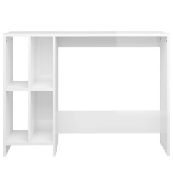 Bureau d'ordinateur portable Blanc brillant 102,5x35x75 cm