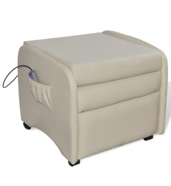 Fauteuil de massage Crème Similicuir