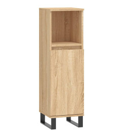 Armoire salle de bain chêne sonoma 30x30x100 cm