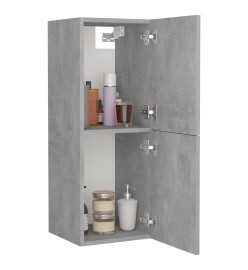 Armoire de salle de bain Gris béton 30x30x80 cm Aggloméré