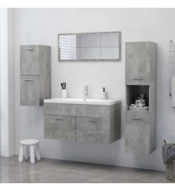 Armoire de salle de bain Gris béton 30x30x80 cm Aggloméré