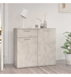 Buffet Gris béton 80x36x75 cm Aggloméré