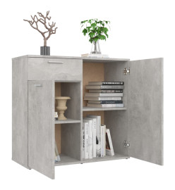 Buffet Gris béton 80x36x75 cm Aggloméré