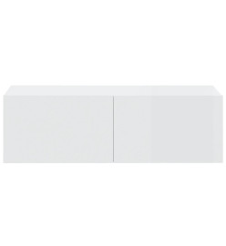 Meubles TV 2 pcs Blanc brillant 100x30x30 cm Bois d'ingénierie