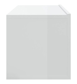 Meubles TV 2 pcs Blanc brillant 100x30x30 cm Bois d'ingénierie