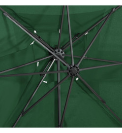 Parasol déporté à double toit Vert 250x250 cm