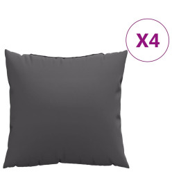 Coussins décoratifs 4 pcs anthracite 40x40 cm tissu