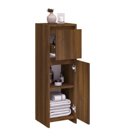 Armoire de bain Chêne marron 30x30x95 cm Bois d'ingénierie