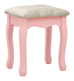 Ensemble de coiffeuse avec tabouret Rose 80x69x141 cm Paulownia