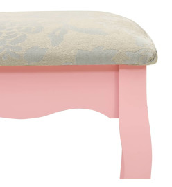 Ensemble de coiffeuse avec tabouret Rose 80x69x141 cm Paulownia