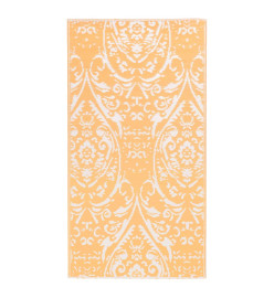 Tapis d'extérieur Orange et blanc 80x150 cm PP