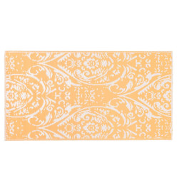 Tapis d'extérieur Orange et blanc 80x150 cm PP