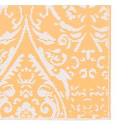 Tapis d'extérieur Orange et blanc 80x150 cm PP