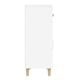 Buffet Blanc brillant 69,5x34x89 cm Bois d'ingénierie