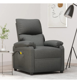 Fauteuil électrique de massage Gris foncé Tissu