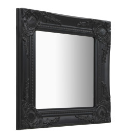 Miroir mural style baroque 40x40 cm noir