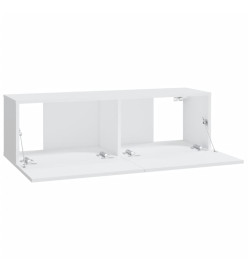 Meubles TV 2 pcs Blanc 100x30x30 cm Bois d'ingénierie