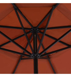 Parasol avec mât en aluminium 500 cm Terre cuite