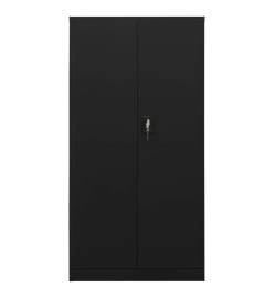 Armoire à casiers Noir 90x40x180 cm Acier