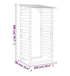 Pergolas avec toits 4 pcs 100x90x200 cm Bois de pin imprégné