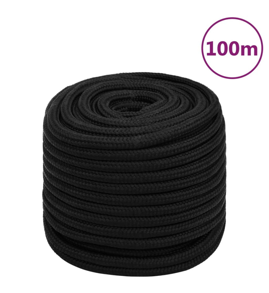 Corde de travail Noir 16 mm 100 m Polyester