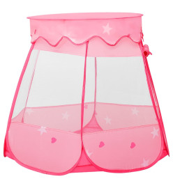 Tente de jeu pour enfants avec 250 balles Rose 102x102x82 cm